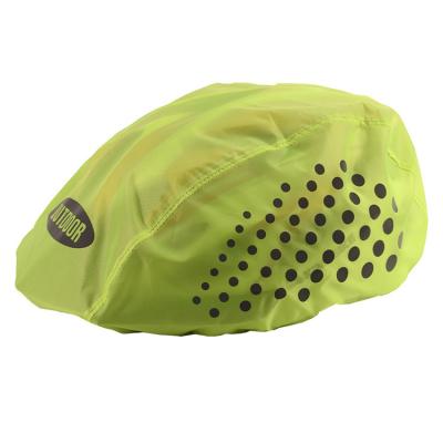 China 2021 Waterproof One Size Hot Popular For All Yellow 100% Polyester Cycle Wear Bike Helmet Cover Force Helmet Cover Hi for sale