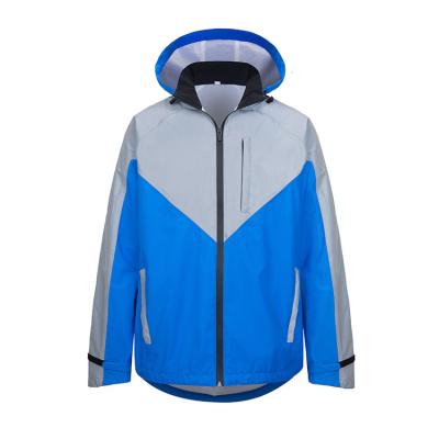 China High Vis Cycle Wear Cycling Clothing Reflective Blue Cycling Jacket Reflective Jacket for sale