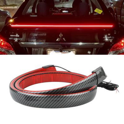 China Universal Adjustable Length Trunk 5-Function Spoiler Tail Light Car LED Rear Strip Brake Light DRL Led Light Bars for sale