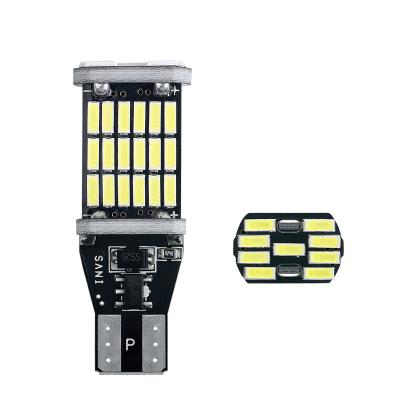 China Super Bright 1000LM T15 3030 24SMD 12V W5W Canbus White LED Reverse Light Bulb For Cars 14*37 mm for sale