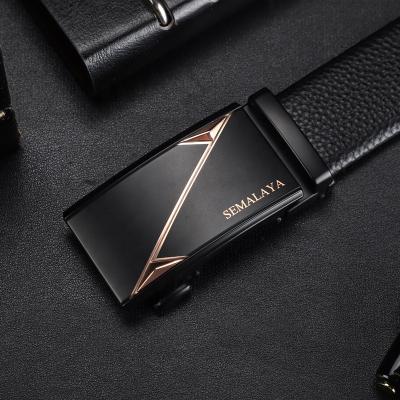 China Wholesale Fashion Design Genuine Leather Belt Supplier SEMALAY Luxury Belt Buckle Belt Alloy Buckle Cowhide Leather Belt For Men Genuine Leather for sale