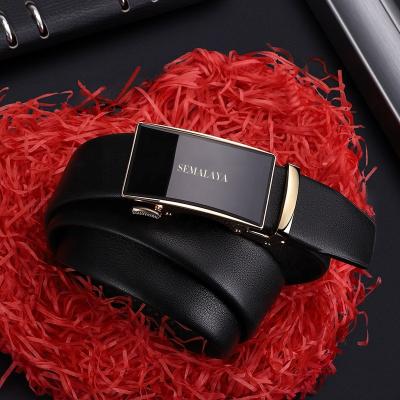 China Cow Leather Belt Alloy Buckle Minimalist Business Men Gentlemen Belt Genuine Leather Belt To Whip Top Layer Belts for sale