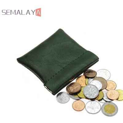 China SEMALAYA Small Mini Mini Normcore/Minimalist Coin Purse PU Squeeze Coin Purse Portable Leather Coin Purse Pouch for sale