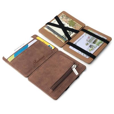 China Normcore/Purse Magic Leather Pocket Coin Purse Minimalist 2021 Male Wallets Men Credit Bank Cards Case Holder In Stock for sale