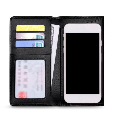 China Wholesale Men Wallet Phone Case Normal High Quality Leather Phone In Long Running Purse for sale