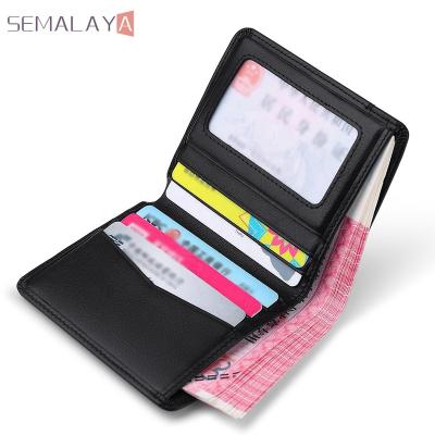 China 2020 Anti-theft Man Mini Wallet Card Holder PU Leather Wallet Case Used For Travel Business Passport ect for sale