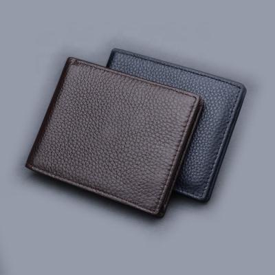 China No product hot real lychee african leather open wallets product slim bifold pattern made in china for sale