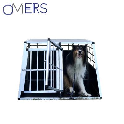 China Sustainable Heavy Duty Aluminum Welded Wire Mesh Pet Cage For Dog for sale