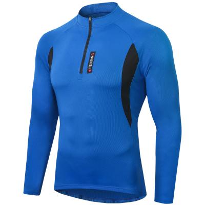 China Breathable Mens Bike Cycling Tank Top Long Sleeve 3 Back Pockets Reflective Quick Dry Running Cycling Shirts for sale