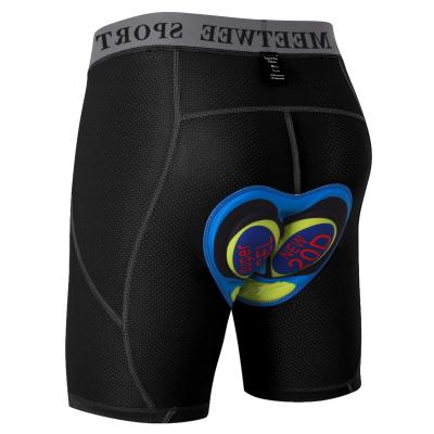 China Custom Breathable Gel Pad 4d Silicone Shockproof Sports Cycling Shorts Bicycle Breathable Underwear Bicycle Quick Dry Shorts Pants for sale