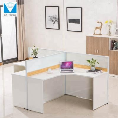 China Double Compartment Aluminum Profile Office Workstation Desk Separation Anti Pollution for sale