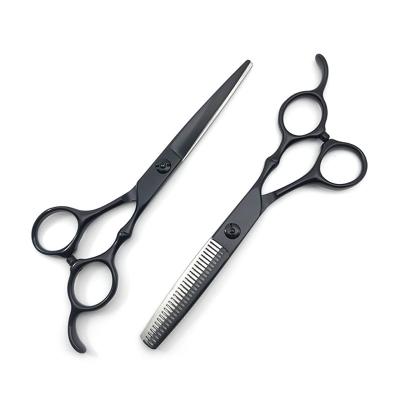 China Straight Handed Barber Scissors Hair Cutting Professional Wholesale Barber Scissors Professional Thinning Hair Thinning Scissor Set Hairdressing for sale