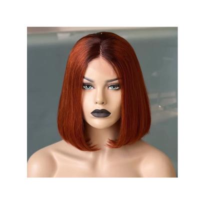 China Ombre Brazilian Curly Orange Color Hair Vendors Hair Cuticle Straight Hair Full Lace Frontal Closure Wigs for sale