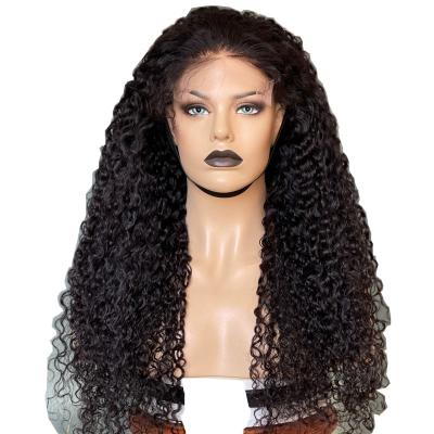 China Water Wave HD Full Lace Front Human Hair Wigs Brazilian Full Hair Wigs Virgin Deep Curly Frontal Wig Hair For Black Women for sale