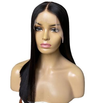 China Swiss Cuticle Lace Aligned Wigs 180% Blunt Straight Brazilian Haircut Preplucked Wigs For Blackwoman for sale