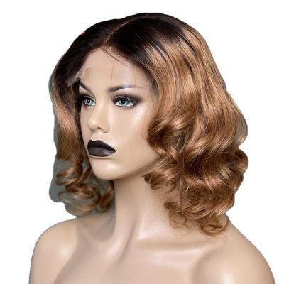 China Hot Sale 150% Joywigs 2022 12inch Body Wave Ombre 5*5 Closure Wig Human Hair Wigs Supplier for sale