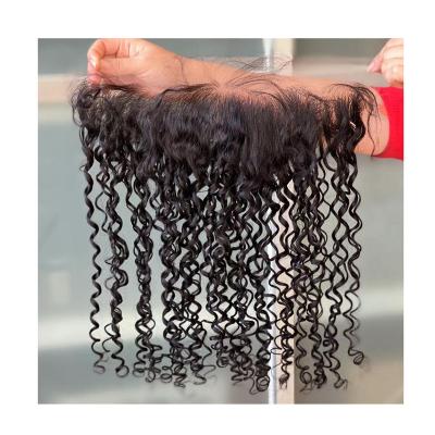 China Good Quality Brazilian Curly 13x4 HD Brazilian Hair Closure Joywigs Invisible Transparent Swiss Loop Lace Closure for sale