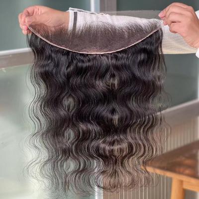 China Ready Current Invisible Swiss Closure Wholesale 13x4 Hd Loop Lace HD Lace Frontal Natural Wave Transparent Libertine Closure for sale