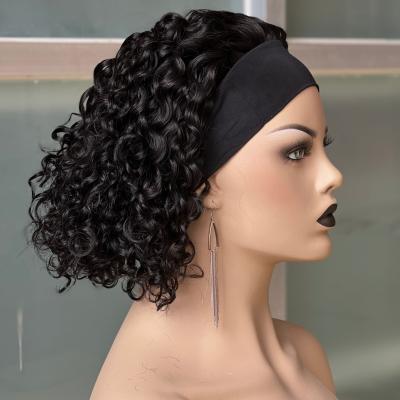 China Water Wave Joywigs Hair 10in 150% Density Deep Curl Headband Wigs For Black Women for sale