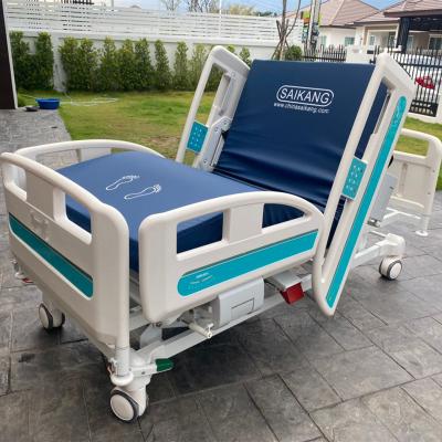 China Y8t SAIKANG Multifunctional Metal Patient Used Hospital Equipment Bed Prices Clinic Metal ICU Foldable Electric Adjustable Medical Beds for sale