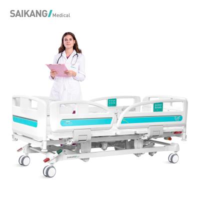 China Y8t factory metal clinic hospital furniture ABS electric control modern comfortable folding side rail patient medical bed with wheels for sale