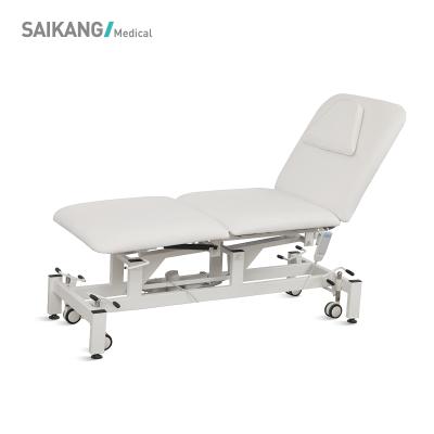 China X36 SAIKANG Metal Examination Table Stainless Steel Multifunctional Adjustable Electric Medical Examination Table With Wheels for sale