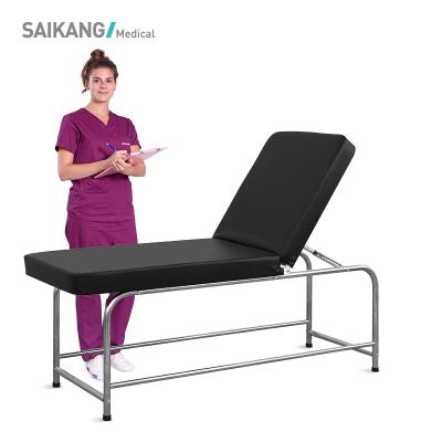 China X10 SAIKANG Available Durable Adjustable Inpatient Examination Bed Stainless Steel Manual Medical Clinic Examination Table for sale