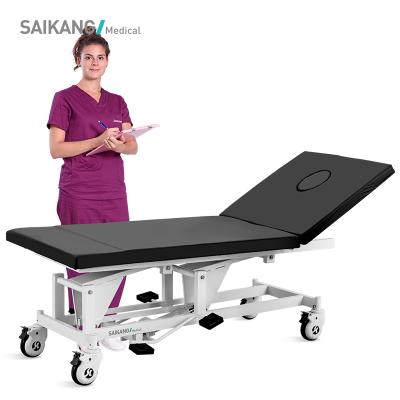 China Hydraulic Multifunction Adjustable Metal Stainless Steel Medical Examination Bed Hospital Examination Table Manufacturers X14 for sale