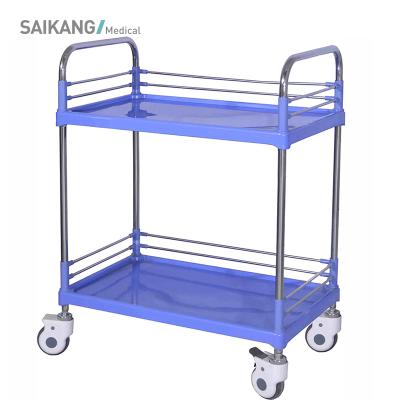 China SKR004 SAIKANG Modern ABS Plastic Hospital Equipment Steel Medical Service Trolley Manufacturers for sale