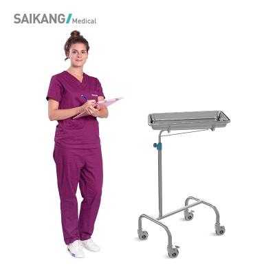 China SKH038-2 Modern Stainless Steel Hospital Equipment Lifting Adjustable Operating Medical Tray With Casters for sale