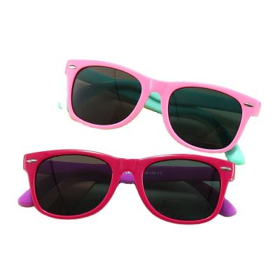 China Fashion Sunglasses Children's Fashion Soft Silicone Polarized Sunglasses Male and Female Baby Sunglasses for sale