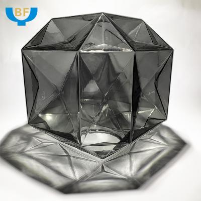 China Modern Restaurant Lighting Decoration Accessories Dreamy Glass Lampshade Diamond Glass Light Shade for sale