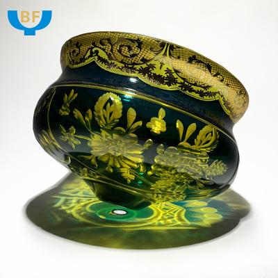 China Europe/China China luxury artificial gifts and crafts hand blown glass shades arts and crafts antique imitation lampshades for sale