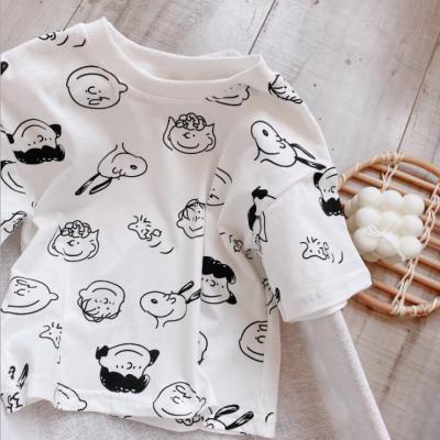 China YK0498A New Summer Children's Wear Comfortable Children's T-shirts Cartoon Short Sleeve Round Neck T-shirt for sale