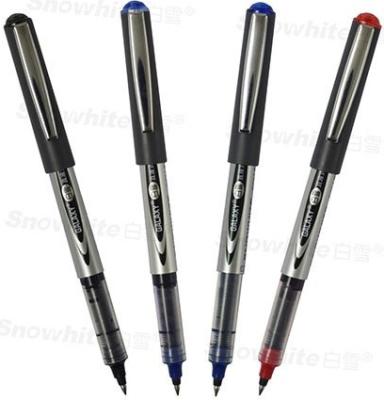 China office & PVR155 Liquid Ink Roller School Pen Snowhite Bullet Stainless Steel Tip Use And Spray Type Pen for sale