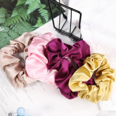 China Fashion Silk Hair Tie Satin Silk Scrunchies Anti Frizz Hair Band Headbands Statement Accessories for sale