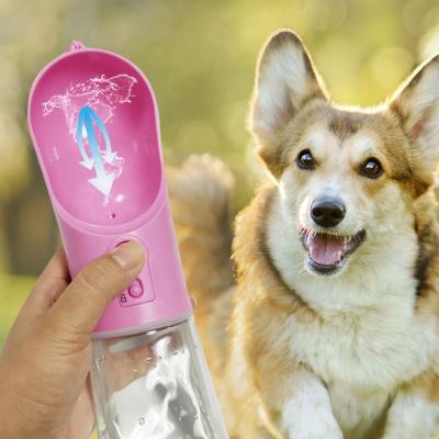 China Hot Selling Portable Pet Water Bottle Non-automatic Walking Plastic Travel Reusing Dispenser Dog Cat Drinking for sale