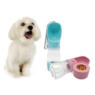 China Non-automatic Pet Bowl Water Bottle Travel Dog Pet Cat Food Outdoor Portable Drinking Water Bottle for sale