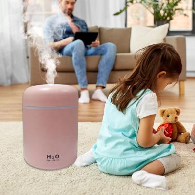 China Portable Air Humidifiers Wholesale Ultrasonic H2O Aroma Usb Air Humidifier 300ml Mini Car Portable Humidifier Diffuser for sale