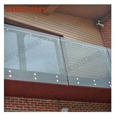 China Hotel Adjustable Glass Fence Dead End Glass Balustrade And Wall Mounted Glass Fence Dead End for sale