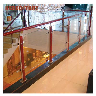 China Modern Shopping Mall Porch Stainless Steel Glass Railing for sale