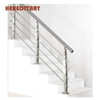 China Contemporary Manufacturer Handrail Stainless Steel Interior Portable Wood Stair Railings For Indoor Stairs. for sale