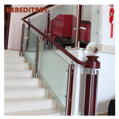 China Modern Indoor Aluminum Stairs Balustrade Railing Glass Fence Price for sale