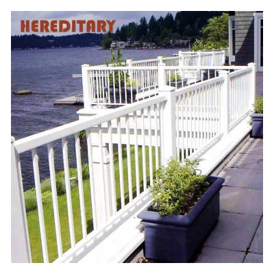 China Residential Decorative Balustrade Balcony Modern White Coated Aluminum Railing Customized for sale