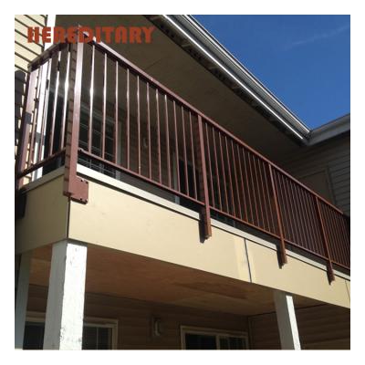 China Modern Customized Aluminum Balcony Fencing Powder Coated Wall Mounted Porch Railing For Residential for sale