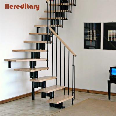 China Mid century indoors used metal patterns trace stairs woden stairs for small spaces for sale