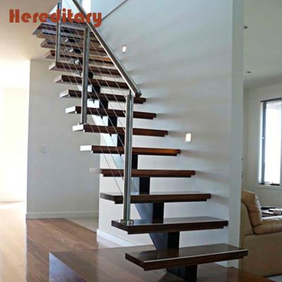 China Villa House Stairs Models Wrought Iron Staircases Wood Staircase Inside For Villa for sale