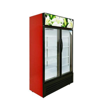 China JINBEST Single-temperature Display Refrigerator Cabinet Showcase Luxury Straight Refrigerator 2 Door for sale