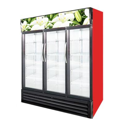 China JINBEST Single-temperature Display Refrigerator Cabinet Showcase Luxury Straight Refrigerator 3 Door for sale