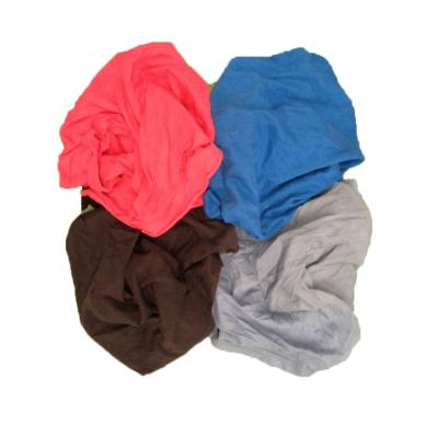 China Hot Selling Strong Water Absorption Capacity Dark Color Clothing Drop Japan Used T-shirt Cotton Rags for sale